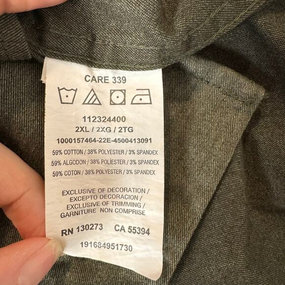 Wrangler Men’s 2XL Green Button Down Long Sleeve shirt - Picture 5 of 5